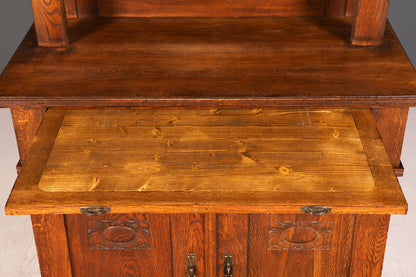 Wunderschönes Jugendstil Sideboard Antik Eiche Kredenz Buffet Anrichte Schrank Kommode