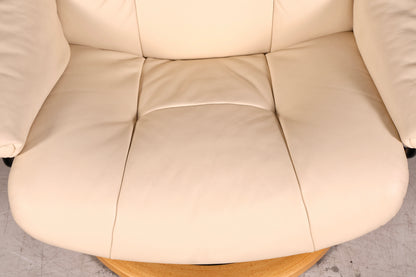 Original Stressless Mayfair Relax Sessel mit Hocker Echt Leder Komfort Design