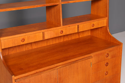 Wunderschönes Mid Century Regal Danish Design Vintage Schrank Bücherregal Highboard Retro 60er Massiv Holz Skandinavisch