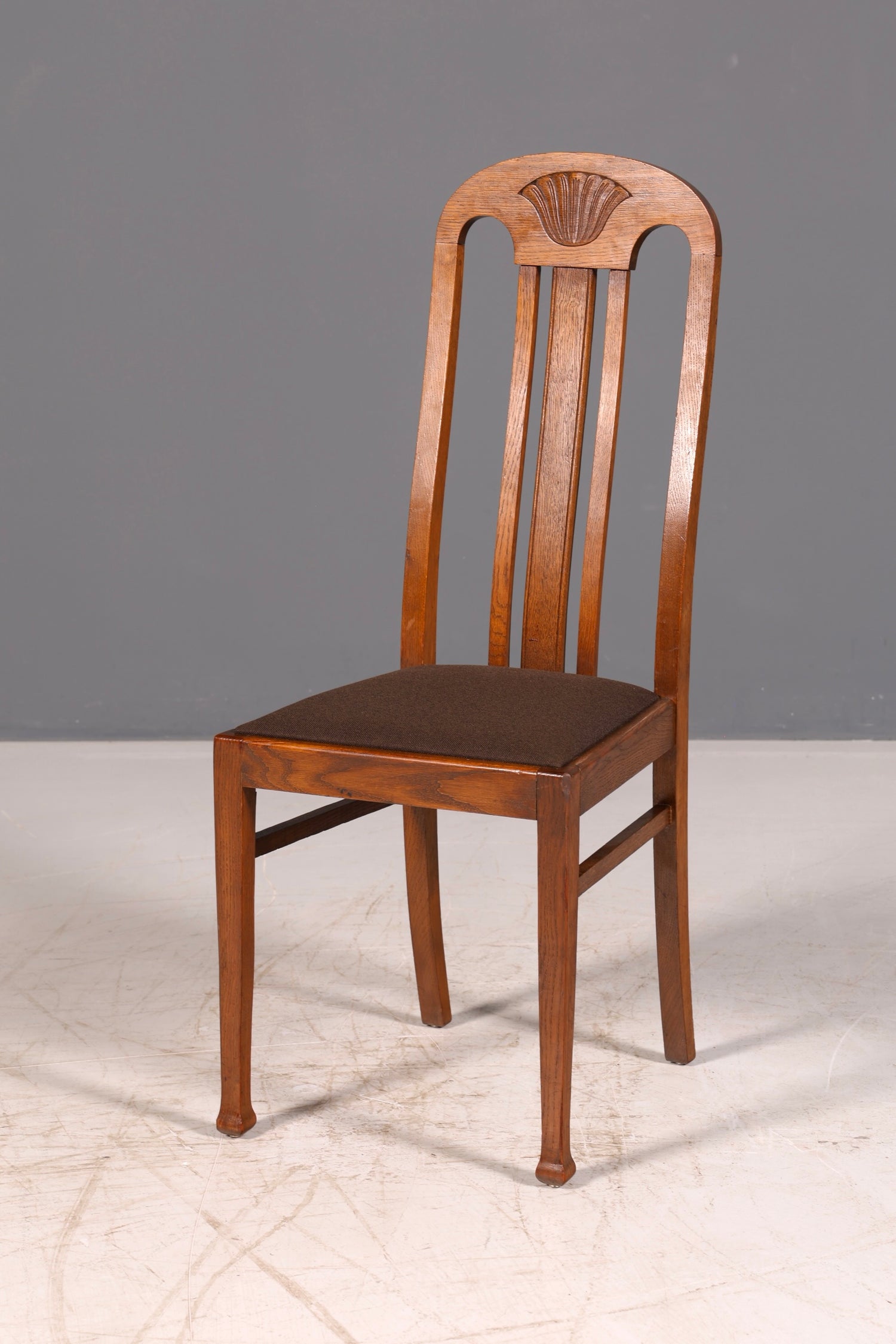 6x Wunderschöne Jugendstil Stühle Stuhl Set Antik Eiche Küchenstühle Esszimmerstühle um 1900