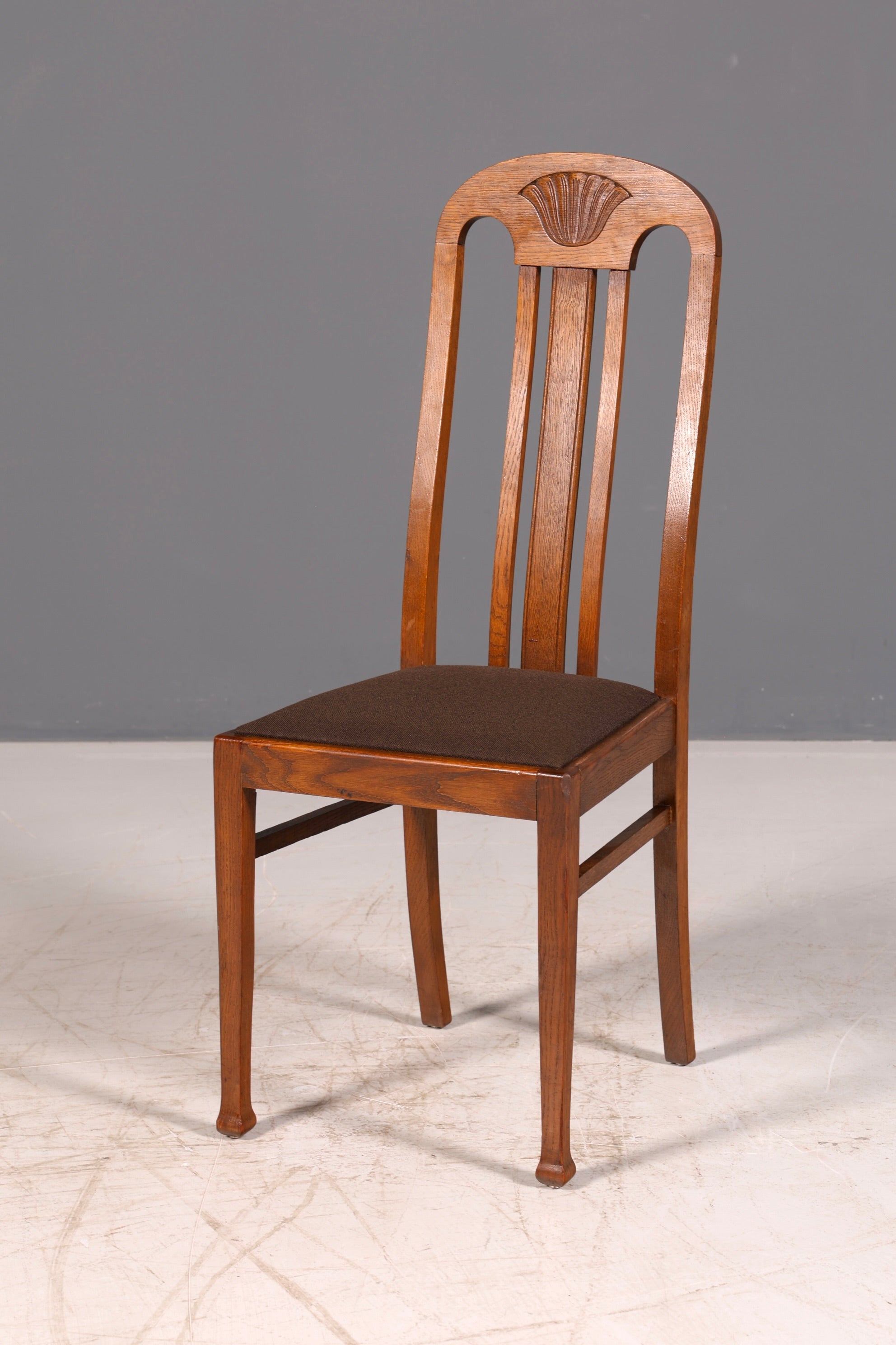 6x Wunderschöne Jugendstil Stühle Stuhl Set Antik Eiche Küchenstühle Esszimmerstühle um 1900