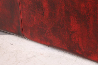 Wunderschöne Original Chesterfield 2-Sitzer Couch Englisches echt Leder Oxblood Sofa UK