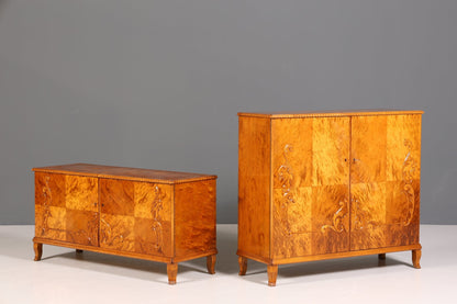 Wunderschönes Original Art Deco Sideboard Antik Schrank Birke TV Kommode um 1930