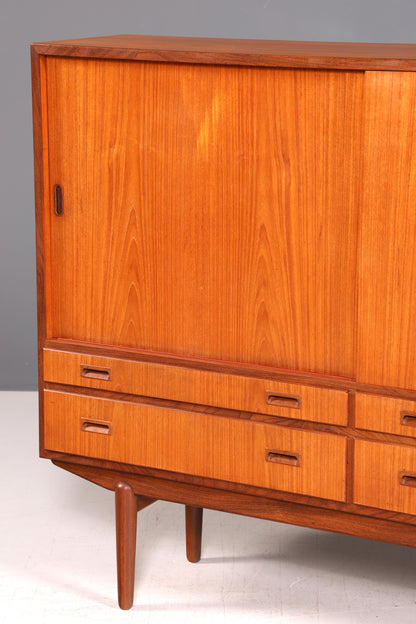 Edles Mid Century Sideboard Vintage Schrank Retro Highboard Danish Design Teak Holz Kommode Designer