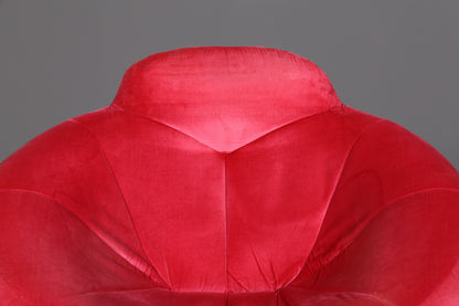 Edler Ligne Roset Pumpkin Sessel mit Hocker Pink Samt Designer Loungesessel Pierre Paulin Pouf Vintage