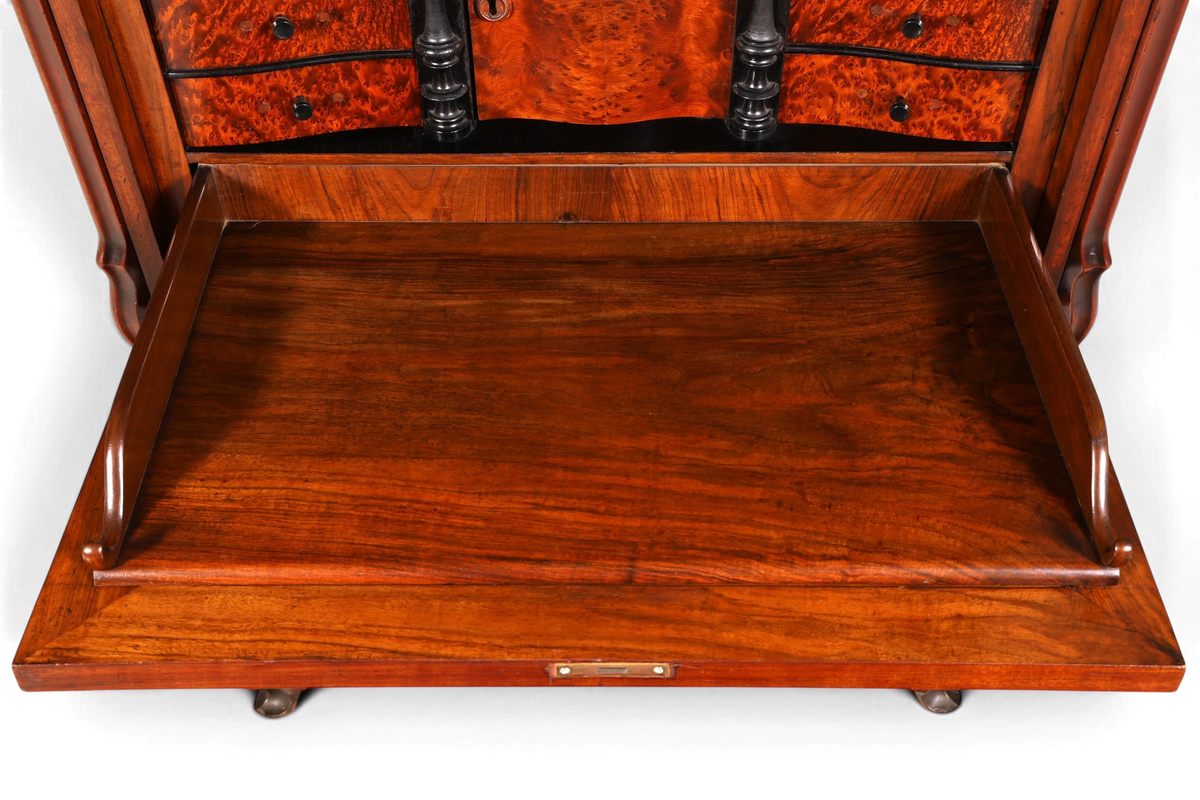 Wunderschöner Louis Philippe Sekretär Vertiko Highboard Schreibsekretär Biedermeier Massivholz um 1880