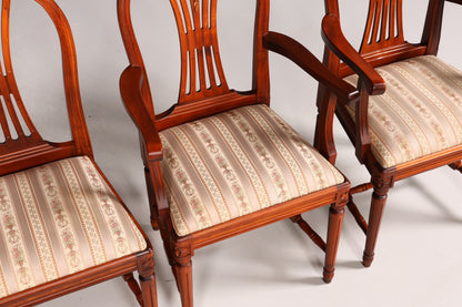 6x Traumhafte Stühle im Gustavianischer Stil Englisch Stil Küchenstühle Antik Stil Esszimmer Stuhl Set