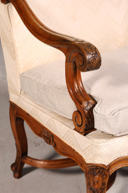 Elegant Louis Philippe Armchair, Gründerzeit Antique Armchair, Secretary Chair, Upholstered Armchair 2 of 2