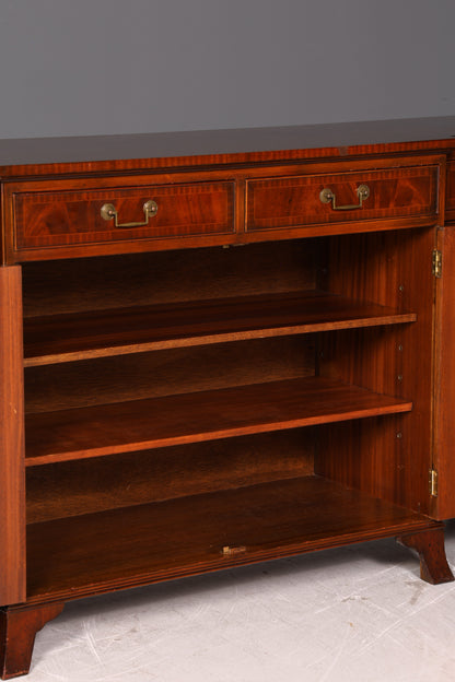 Wunderschönes Englisches Sideboard Mahagoni Schrank Antik Stil 60er Buffetschrank Kommode Anrichte Vintage