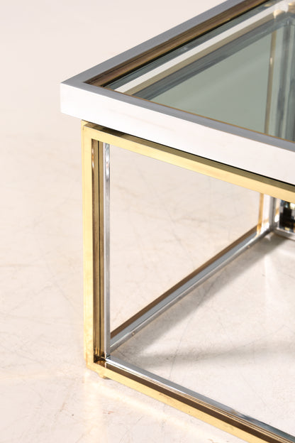 Wunderschöner Original Maison Charles Tisch Chrome Mid Century Coffee Table 70s Couchtisch 5-teilig Wohnzimmer Tisch