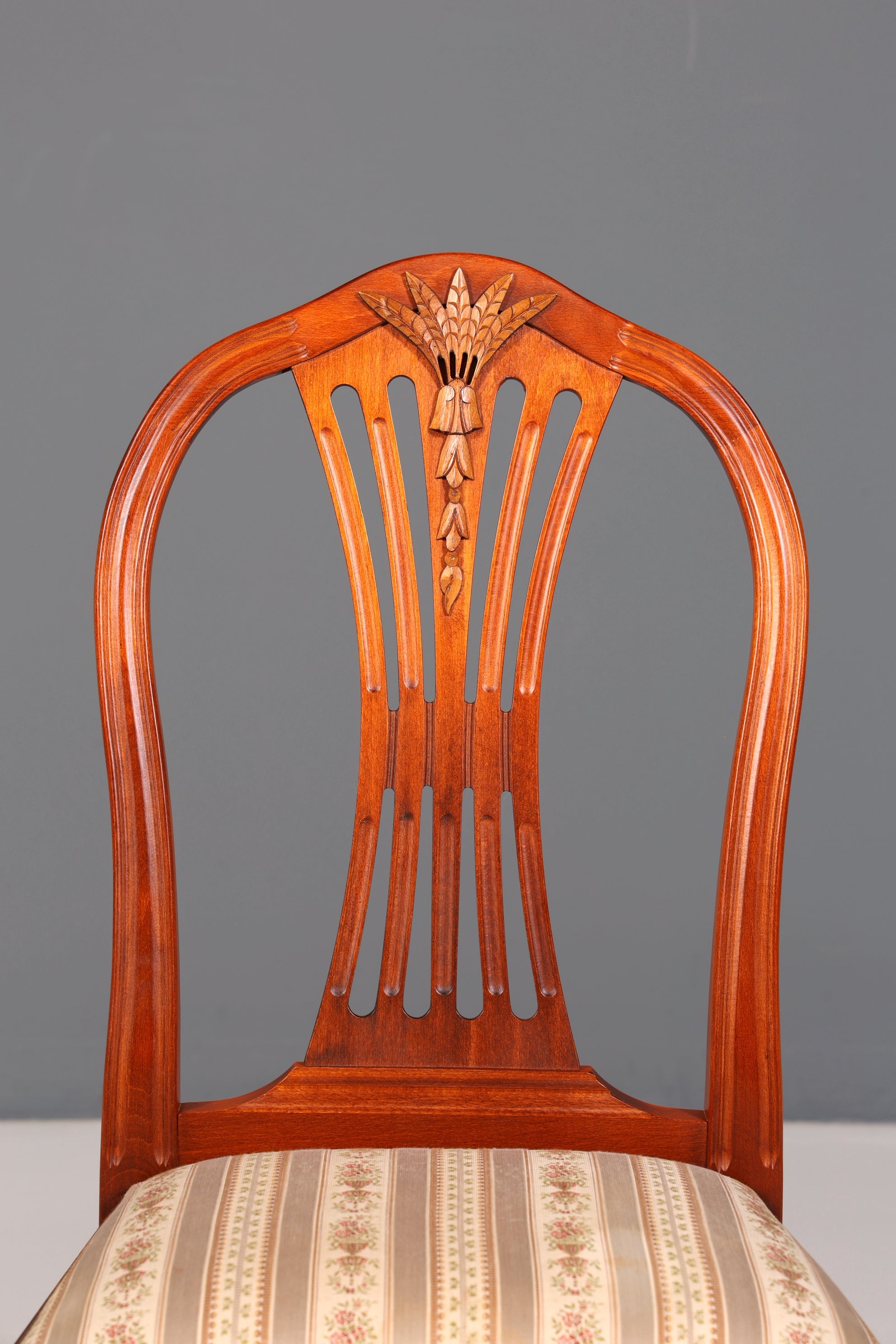 6x Traumhafte Stühle im Gustavianischer Stil Englisch Stil Küchenstühle Antik Stil Esszimmer Stuhl Set