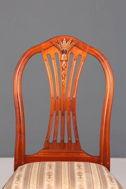 6x Traumhafte Stühle im Gustavianischer Stil Englisch Stil Küchenstühle Antik Stil Esszimmer Stuhl Set