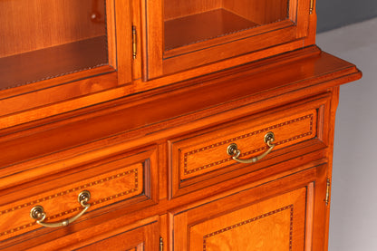 Traumhafte Original Selva Vitrine Epoca Antik Stil Buffet Schrank Bibliothek Kirschholz Glasvitrine