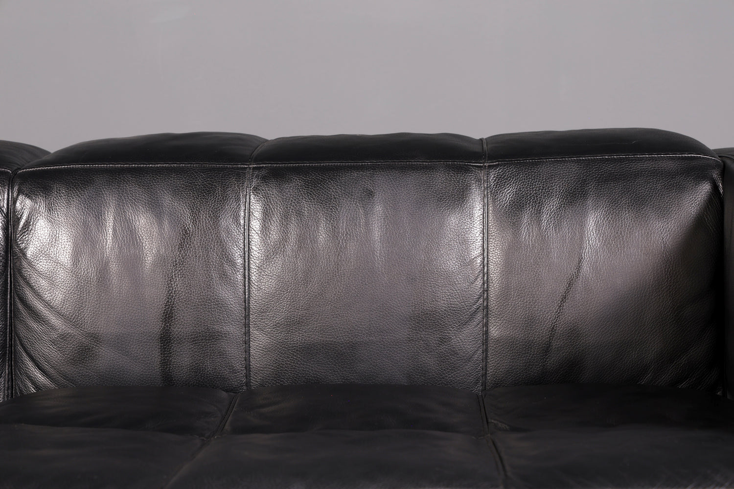 Edles MaxDivani Echtleder Sofa 3-Sitzer Designer Couch Italienisch Ledersofa Schwarz
