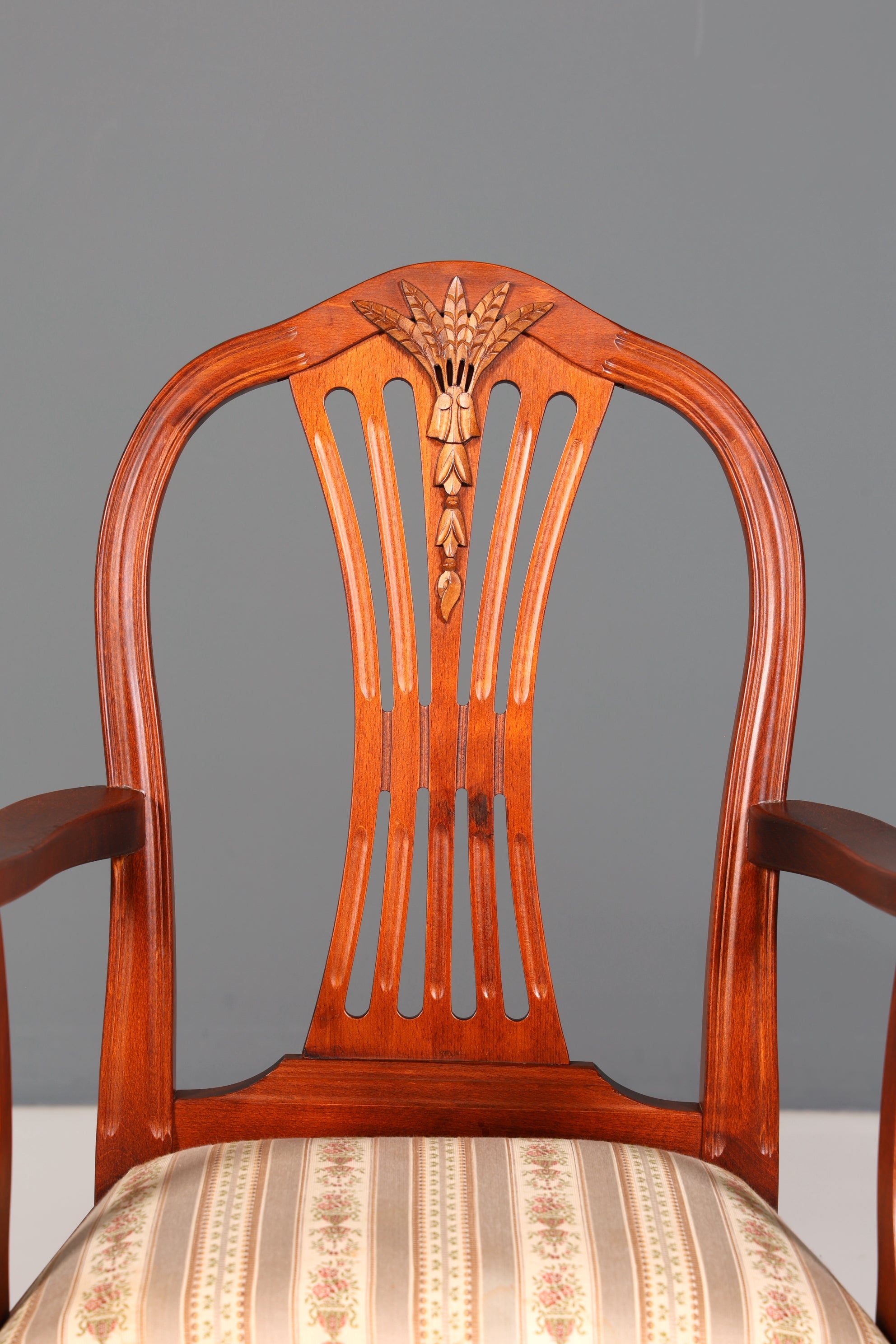 6x Traumhafte Stühle im Gustavianischer Stil Englisch Stil Küchenstühle Antik Stil Esszimmer Stuhl Set
