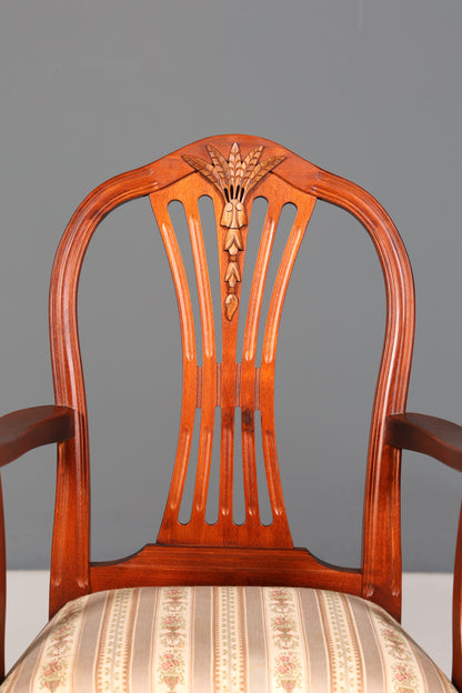 6x Traumhafte Stühle im Gustavianischer Stil Englisch Stil Küchenstühle Antik Stil Esszimmer Stuhl Set