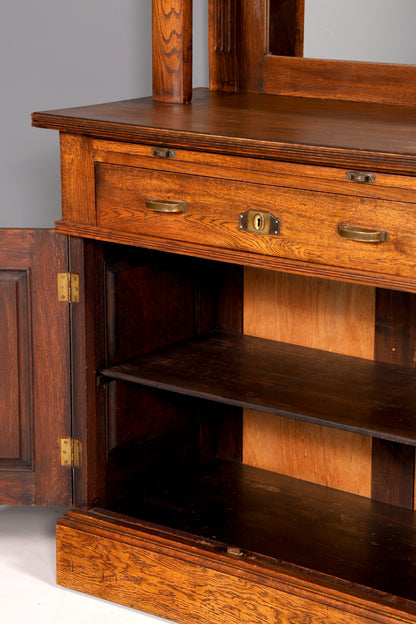 Wunderschönes Jugendstil Sideboard Antik Eiche Kredenz Buffet Anrichte Schrank Kommode