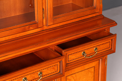 Traumhafte Original Selva Vitrine Epoca Antik Stil Buffet Schrank Bibliothek Kirschholz Glasvitrine