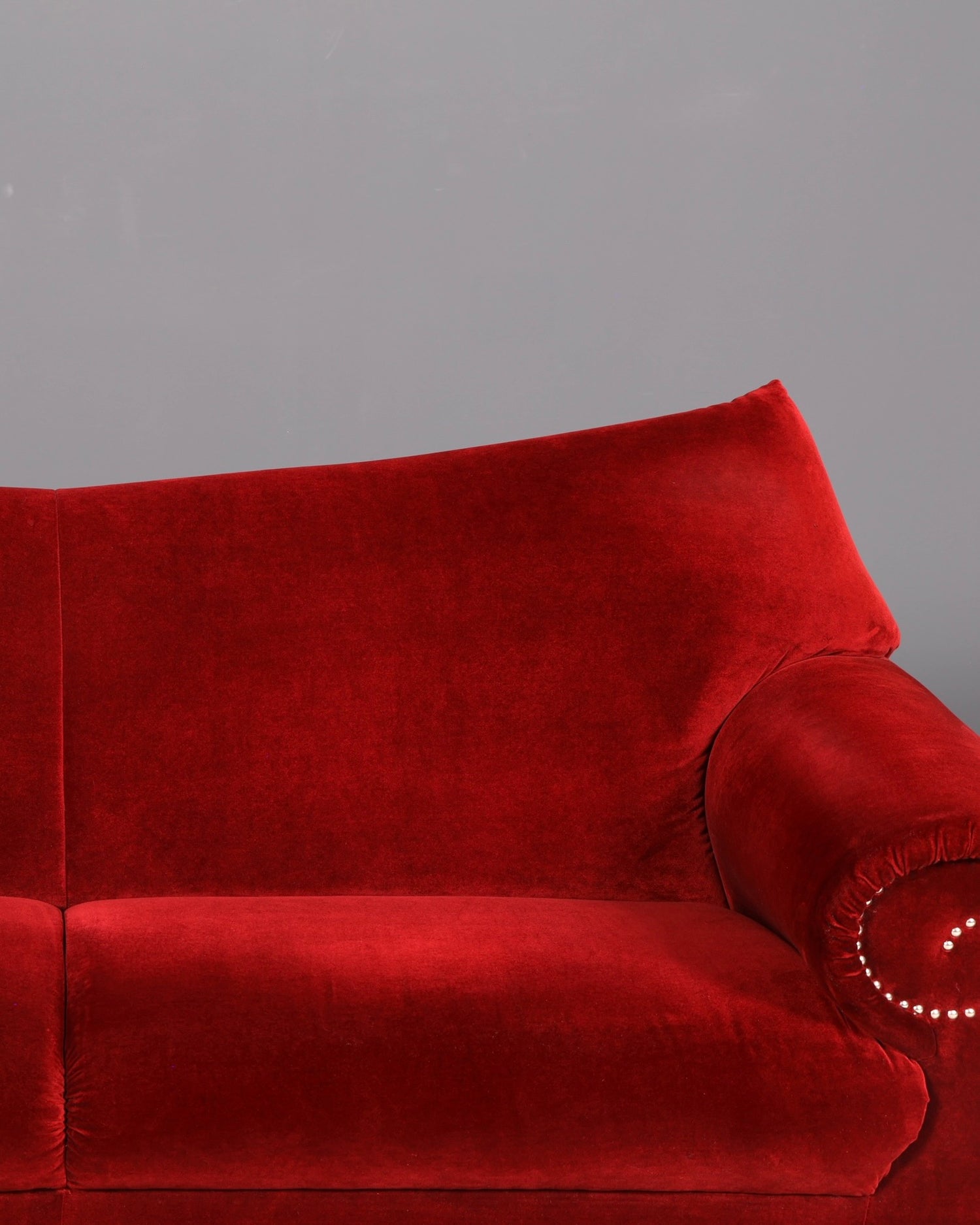 Opulentes Bretz Gaudi Rotes Samtsofa Designer Couch 3-Sitzer Sofa Barock Bordeaux Samt
