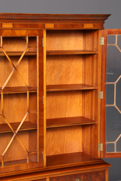 Wunderschöne Englische Vitrine Bücherschrank Buffet Englisch Glasvitrine Bibliothek Vitrinenschrank