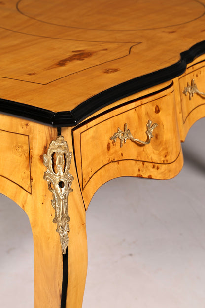 Beautiful Louis XV-style desk French office desk antique-style office table solid wood