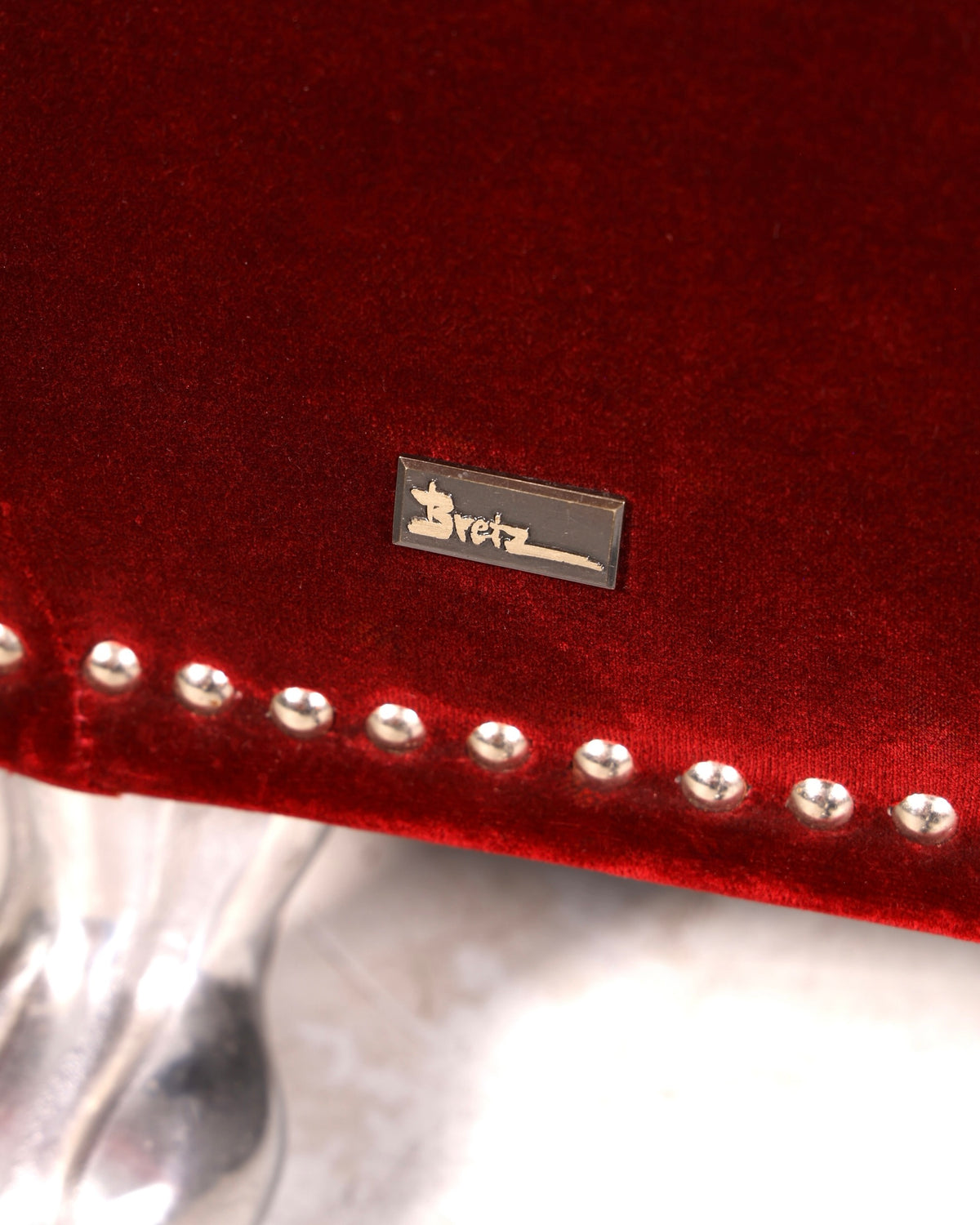 Opulentes Bretz Gaudi Rotes Samtsofa Designer Couch 3-Sitzer Sofa Barock Bordeaux Samt