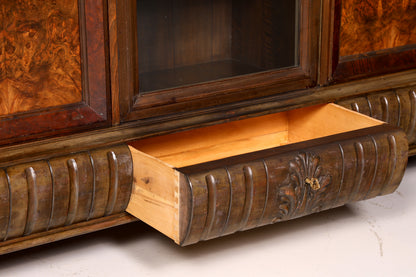 Beeindruckender Neorenaissance Bücherschrank Gründerzeit Vitrine Herrenzimmer Buffet Schrank Antik Massivholz