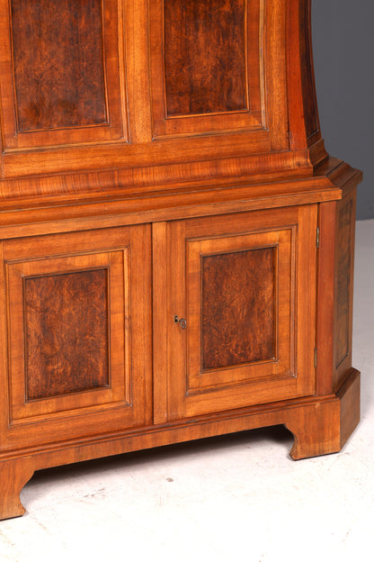 Wunderschöner Jugendstil Sekretär Vitrine Aufsatzschrank Nussbaum um 1900 Antik Schreibschrank Vertiko Vintage