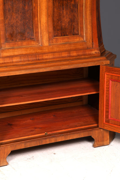 Wunderschöner Jugendstil Sekretär Vitrine Aufsatzschrank Nussbaum um 1900 Antik Schreibschrank Vertiko Vintage
