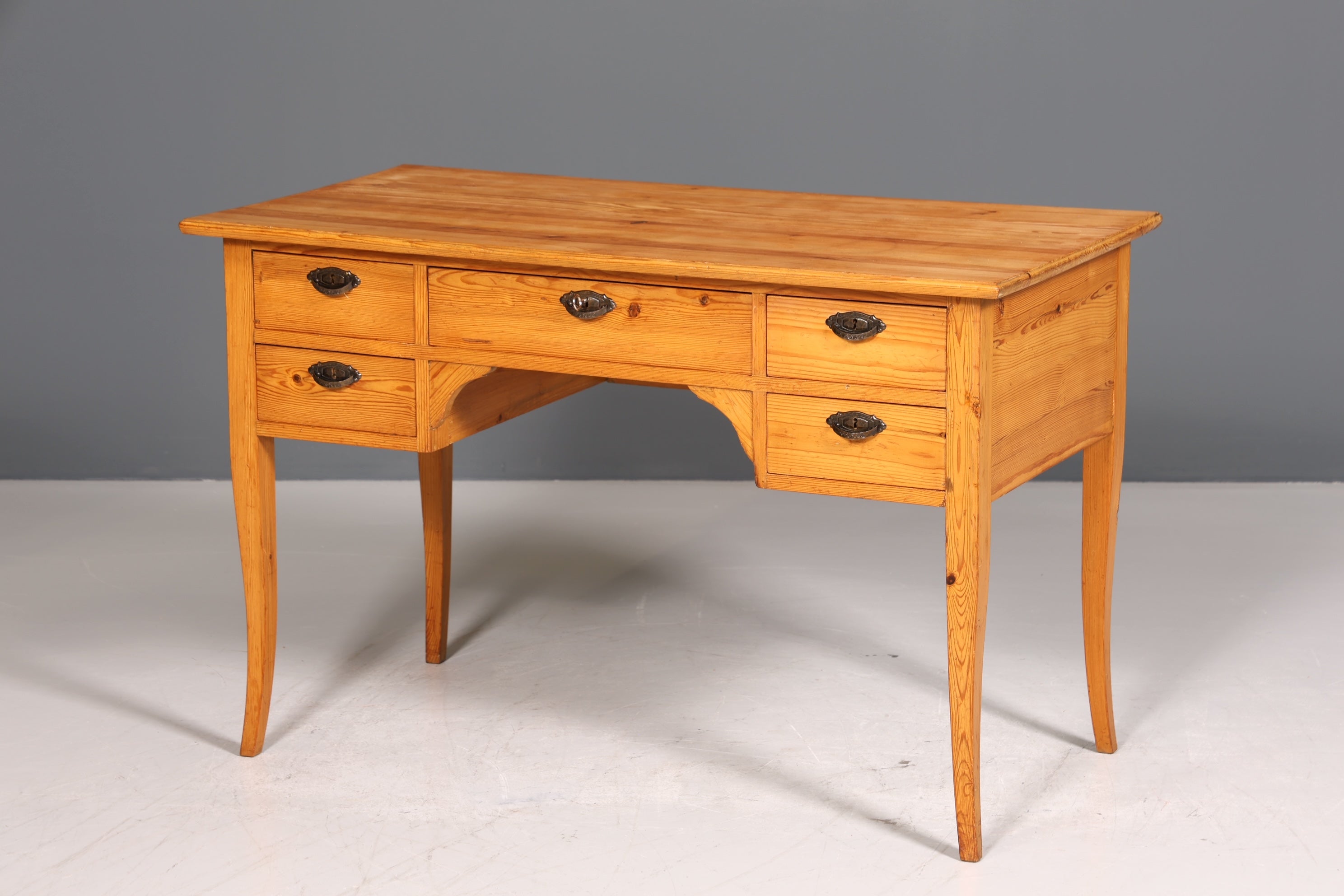 Filigree Art Nouveau Desk Gründerzeit Spruce Office Table Real Wood Desk Office Table Country House