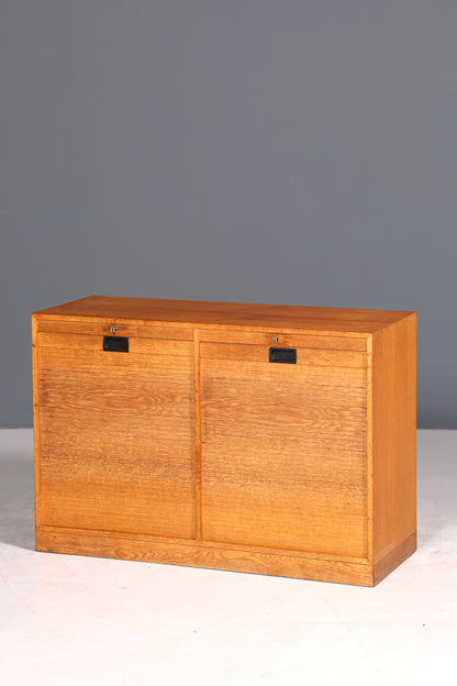 E835 Finish Schlichter Mid Century Rollladenschrank Bauhaus Apothekerschrank Art Deco Büro Aktenschrank