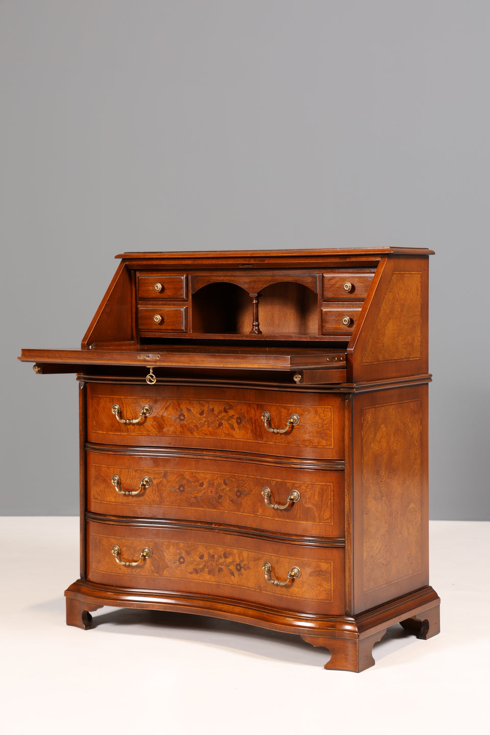 Original Selva Sekretär Antik Stil Kommode echt Holz Schrank