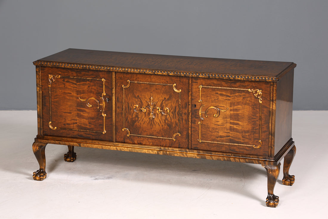 Traumhaftes Chippendale Sideboard Barock Stil Schrank Antik 50s 60s TV Kommode