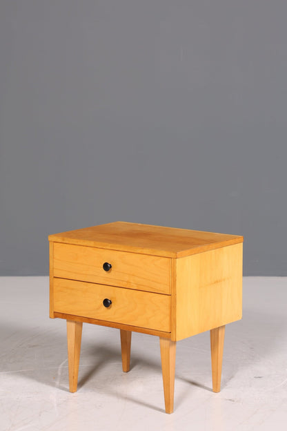 Schlichte Mid Century Kommode Vintage Nachttisch 60s Schubladenkommode Retro Ablagetisch 1 von 2