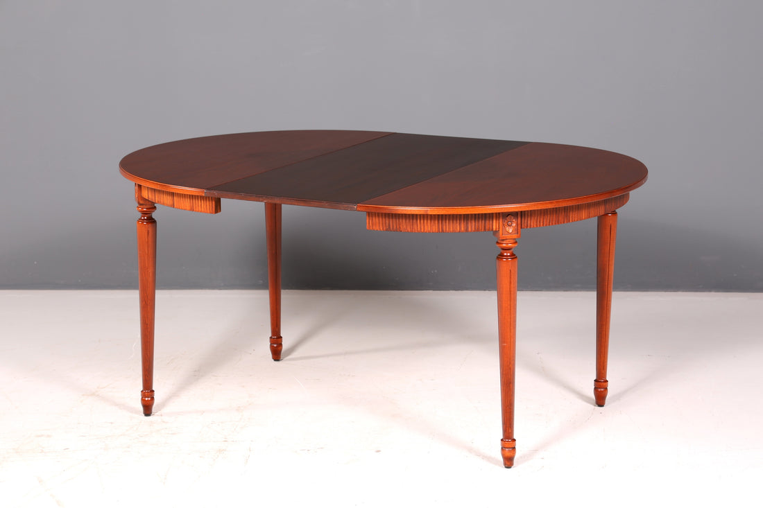 Stilvoller Tisch im Gustavianischen Stil Küchentisch Ausziehbar Antik Stil Esszimmer Tisch Esstisch Rund Vintage