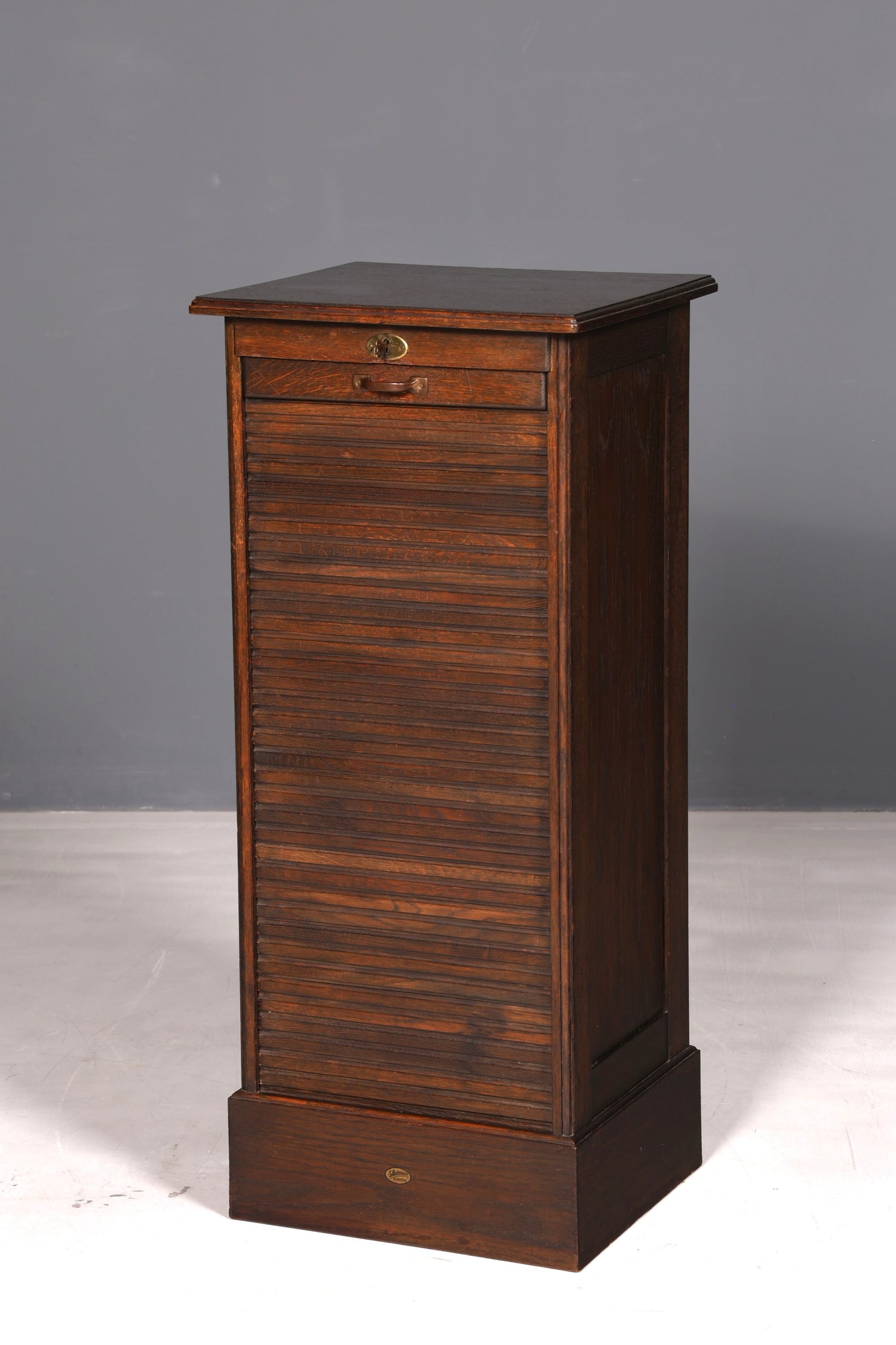 Simple Bauhaus tambour cabinet roll-front cabinet filing cabinet Art Deco office cabinet antique vintage