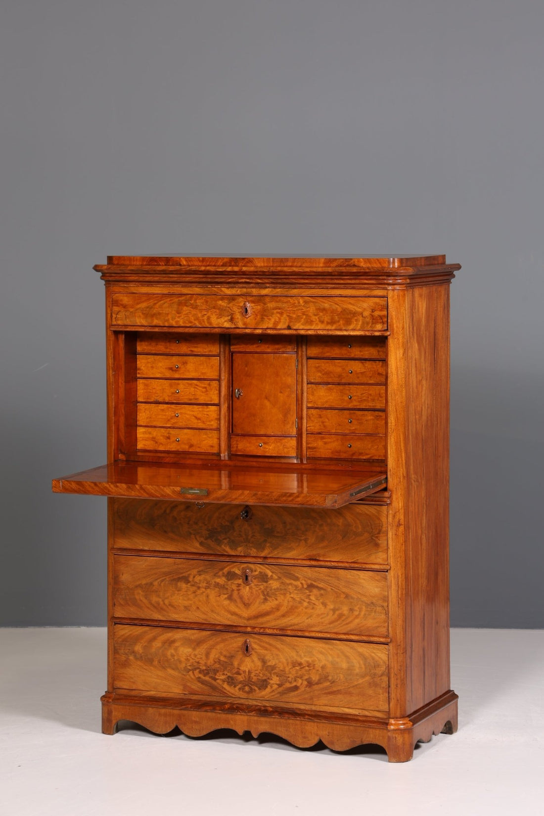 Wunderschöner Biedermeier Sekretär Vertiko Antik Kommode Louis Philippe Schreibkommode