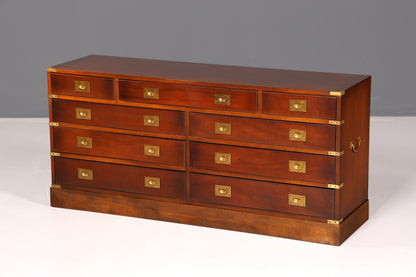 Traumhaftes Maritimes Sideboard Englische Schiffskommode Military Chest Schrank Antik Massivholz