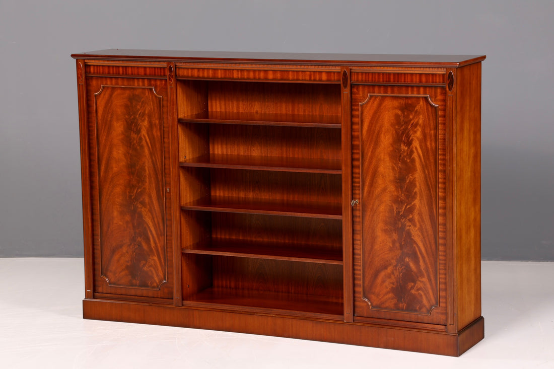 Wunderschönes Heldense Bücherregal Mahagoni Englisch Regal Bookshelf Buchablage Antik Vintage