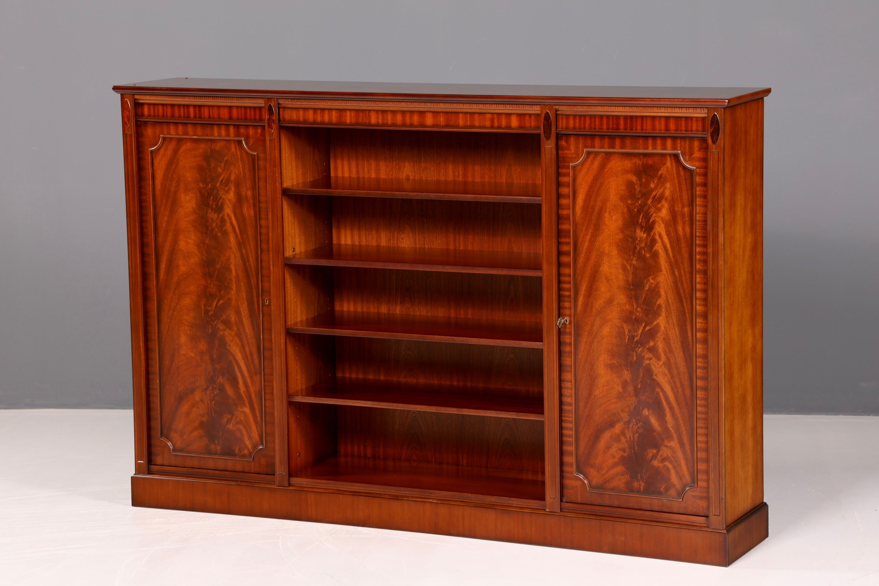 Beautiful Heldense Bookcase, Mahogany, English-Style Shelf, Bookshelf, Book Storage, Antique, Vintage