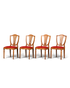 Wunderschöne 4er Set Englische Stühle Regency 60er Jahre Dining Chairs Antik Polsterstühle