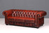 F954 Finish cm Wunderschönes Original Chesterfield Sofa 3- Sitzer echt Leder Oxblood Couch Englisch