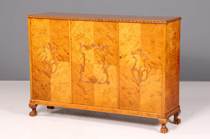 Stilvoller Original Art Deco Schrank Sideboard Highboard Kommode um 1930 Antik Massivholz