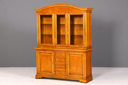 Gorgeous Original Selva Display Cabinet Cherry Wood Buffet Library Antique Style Cabinet Crockery Cabinet Italian Furniture