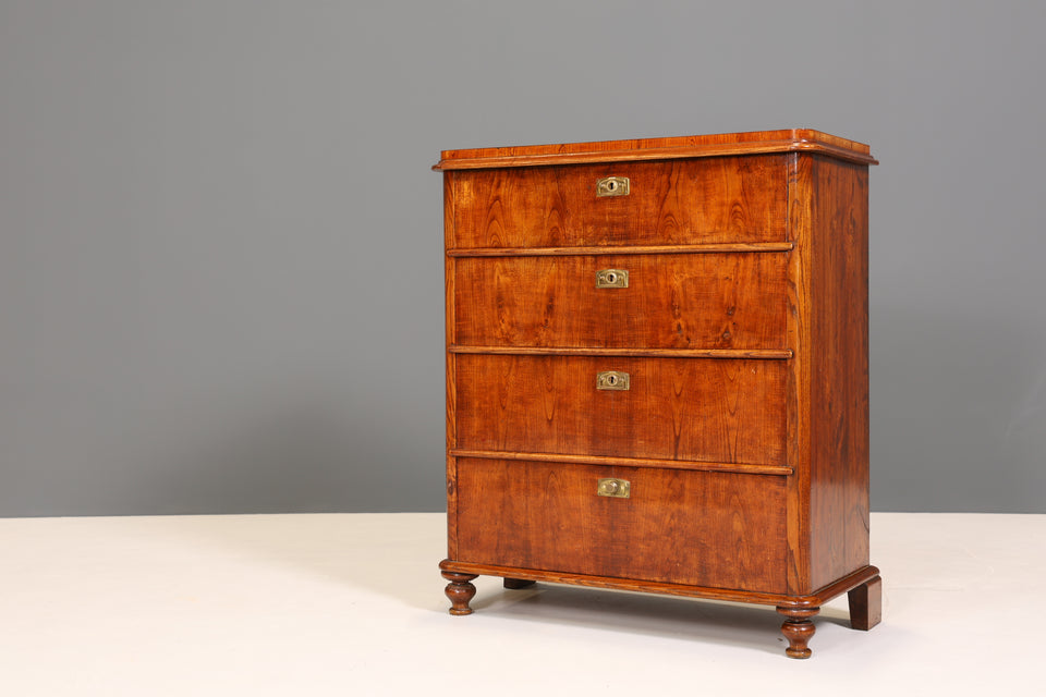 Wunderschöne Original Biedermeier Kommode Antik Nussbaum um 1860