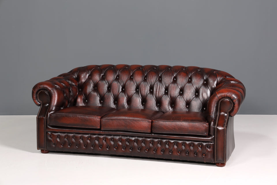 Wunderschönes original Chesterfield Centurion 3er Sofa Englische Leder Couch