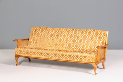 Wunderschönes Chippendale Sofa Barock Stil Wiener Geflecht Schlafsofa 3-Sitzer Couch Gästebett