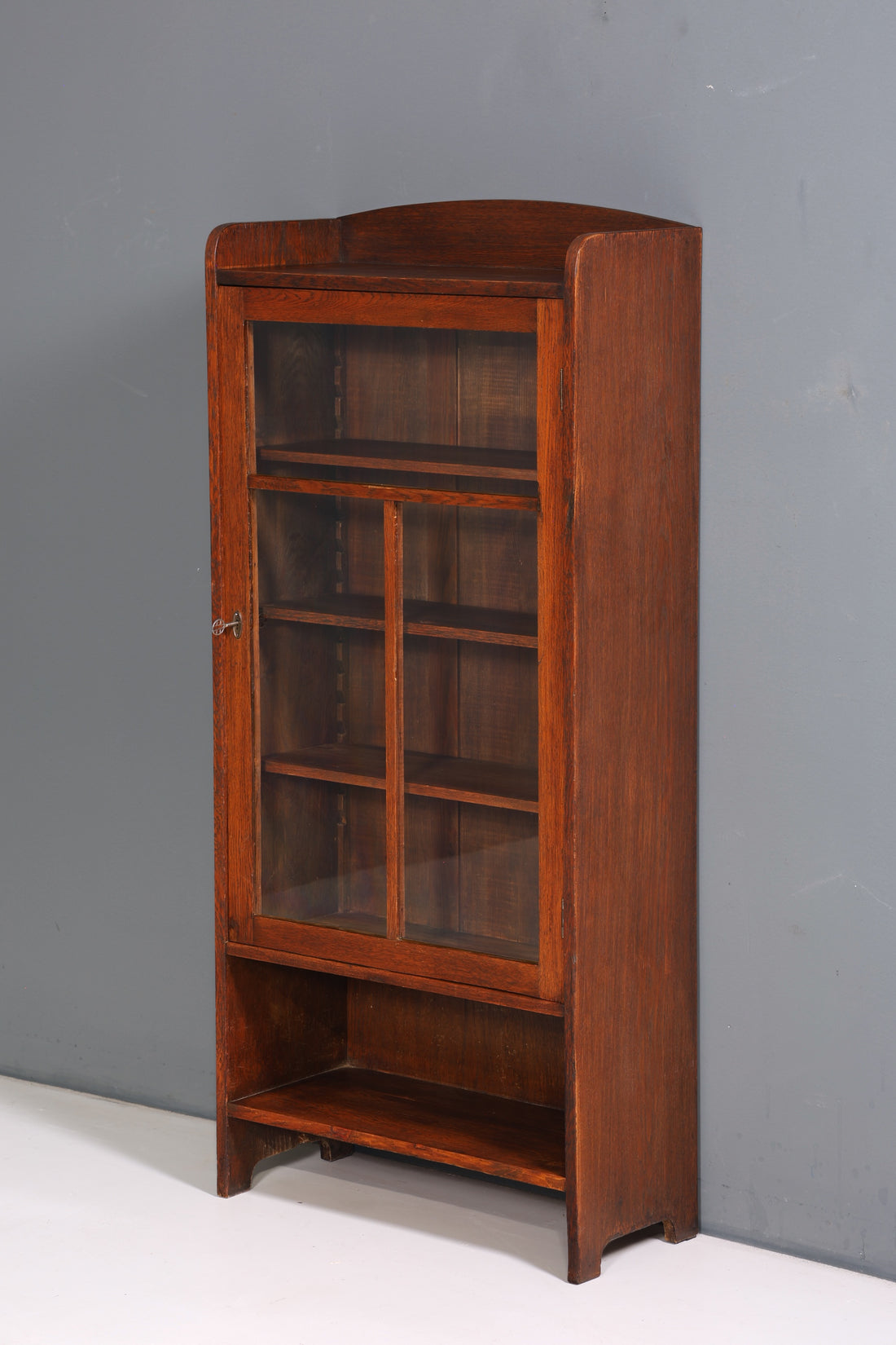 Traumhafte Jugendstil Vitrine Antike Holz Bücherschrank Eiche Antik Schrank Geschirrschrank 2 von 6