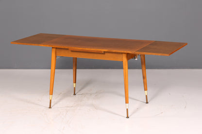 Wunderschöner Mid Century Küchentisch Vintage Tisch ausziehbar höhenverstellbar Esstisch 60s Holz