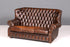G103 Finish Wunderschönes Original Chesterfield Sofa 3- Sitzer echt Leder Oxblood Couch Englisch